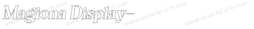 Magiona Display字体转换